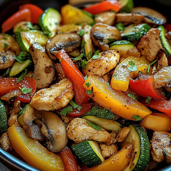 Low-Carb Gemüsepfanne mit Geflügel