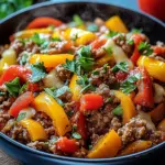 Low Carb Paprikapfanne mit Hackfleisch