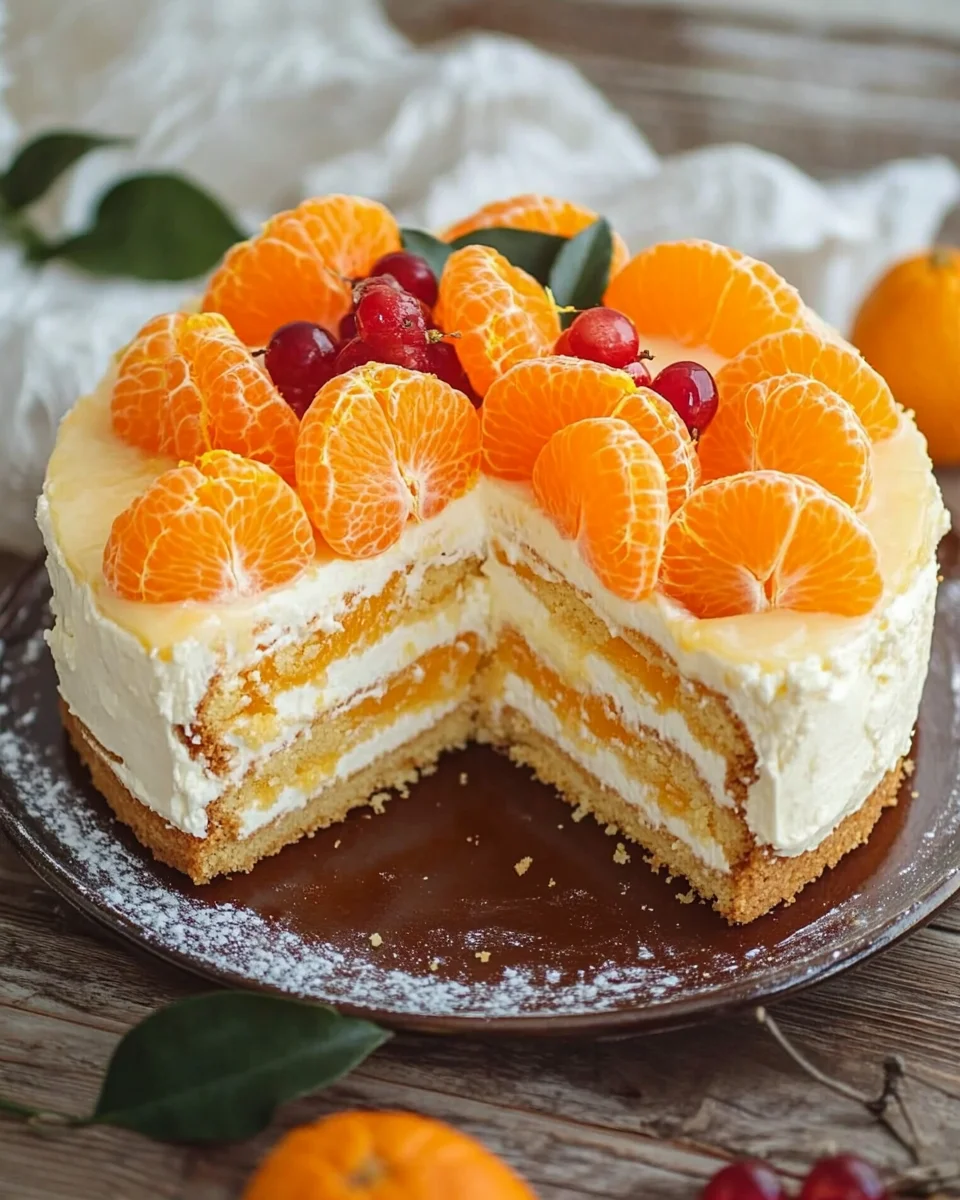 Mandarinen-Quark-Kuchen mit Geheimzutat