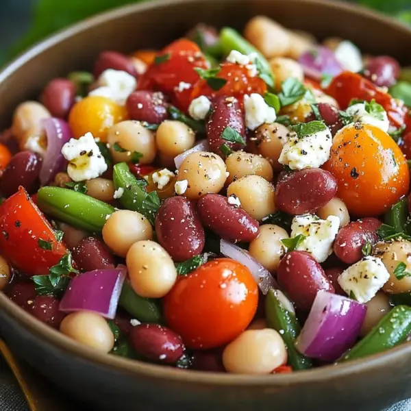 Mediterraner Bohnensalat