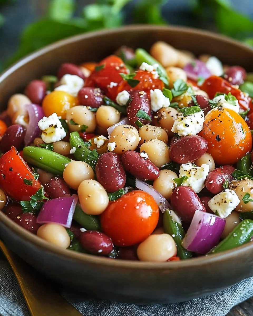 Mediterraner Bohnensalat
