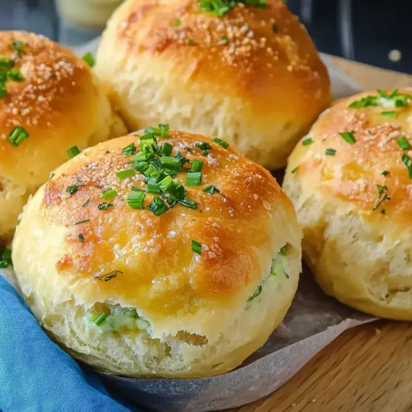 Megalecker Knoblauch Brötchen gefüllt mit Mozzarella Käse Rezept