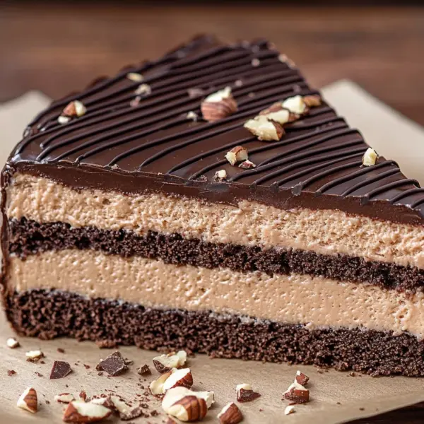 Nuss-Nougat-Torte mit Schokoboden