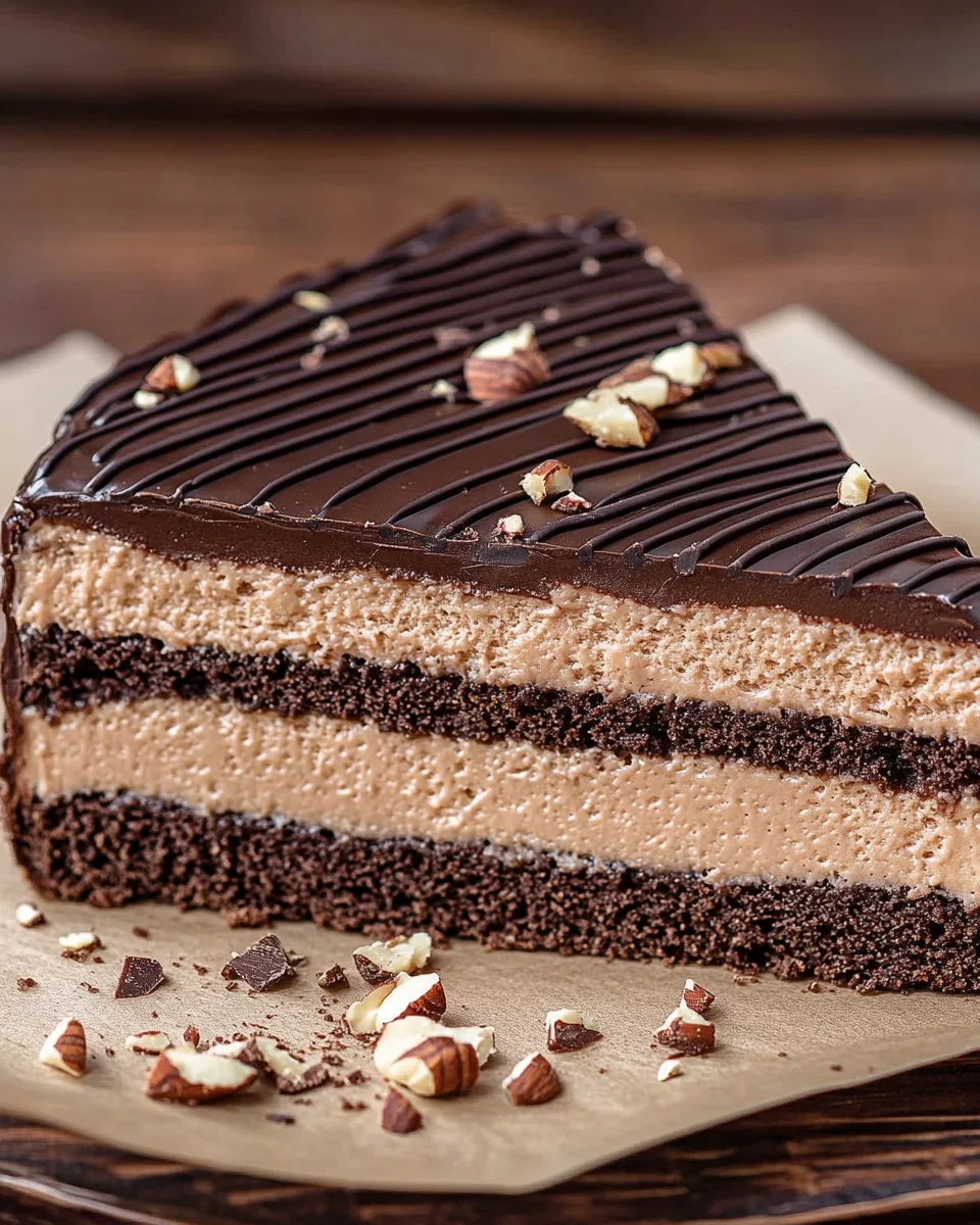 Nuss-Nougat-Torte mit Schokoboden