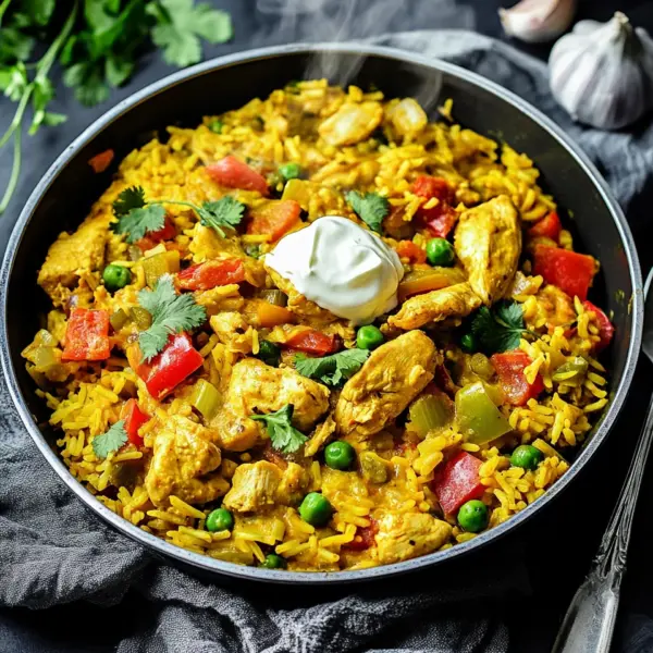 One Pot Curryreis mit Hähnchenbrust