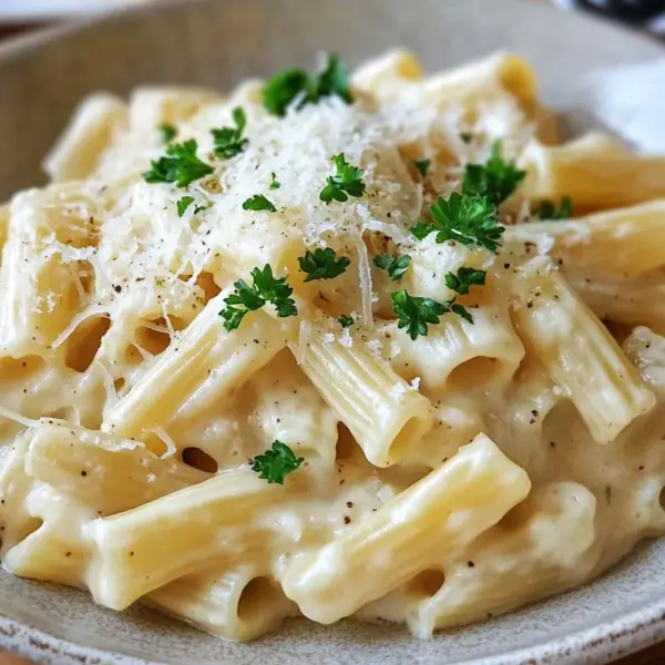 Pasta in Käse Sahne Soße