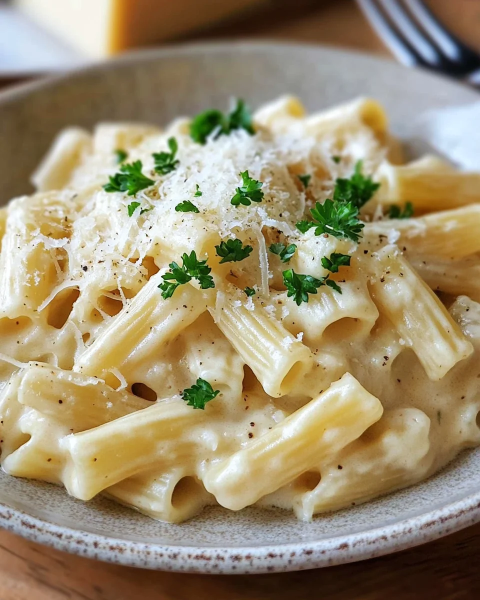 Pasta in K&auml;se Sahne So&szlig;e