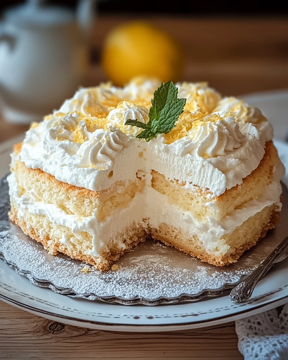 Quark-Schneekuchen mit Vanillepudding
