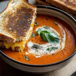 Roasted Tomato Soup with Grilled Cheese Sandwich
