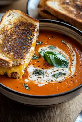 Roasted Tomato Soup with Grilled Cheese Sandwich