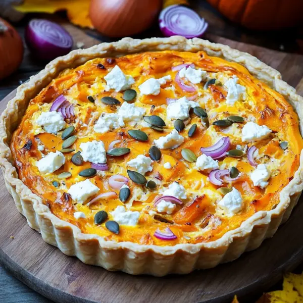 Saftige Kürbis-Quiche mit Feta