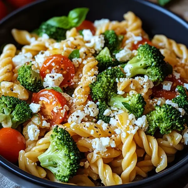Schupfnudelpfanne mit Brokkoli, Feta und Tomaten