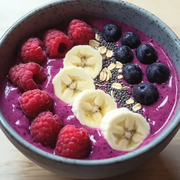 Smoothie Bowl mit Beeren (kalorienarm)