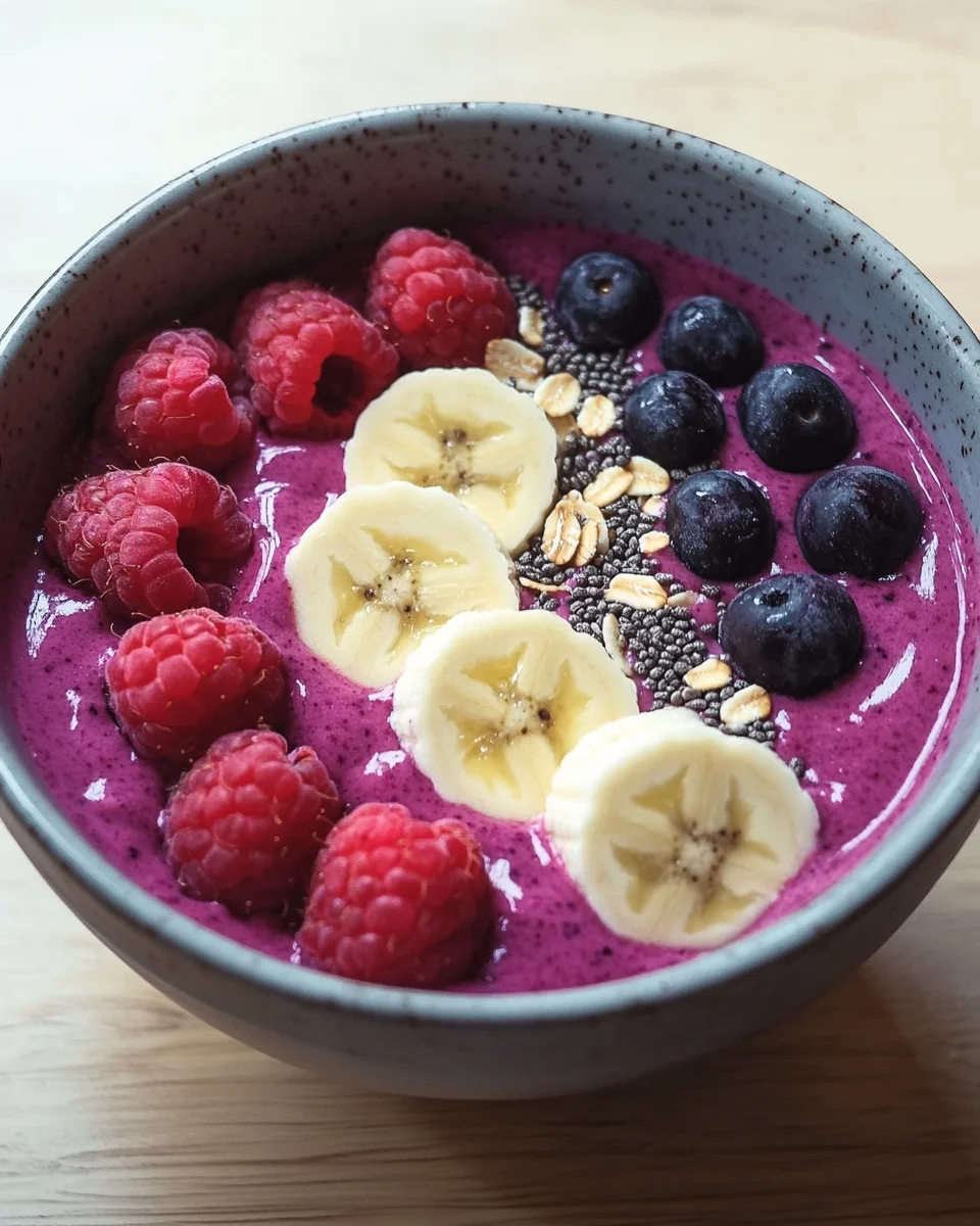 Smoothie Bowl mit Beeren (kalorienarm)