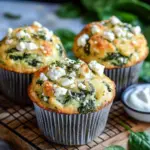 Spinat-Feta-Muffins mit doppelt K&auml;se und Crunch