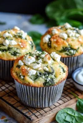 Spinat-Feta-Muffins mit doppelt Käse und Crunch