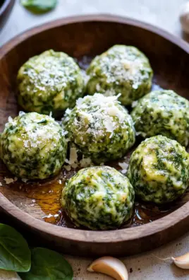 Spinatknödel mit Parmesan