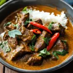 Thail&auml;ndisches Rindfleisch mit roter Curryso&szlig;e
