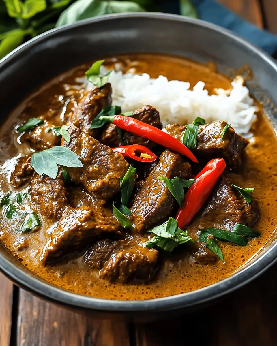 Thail&auml;ndisches Rindfleisch mit roter Curryso&szlig;e