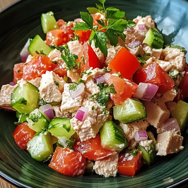 Thunfisch-Hüttenkäse-Salat