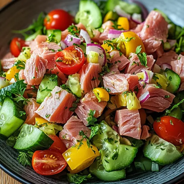 Thunfischsalat mit frischem Gemüse