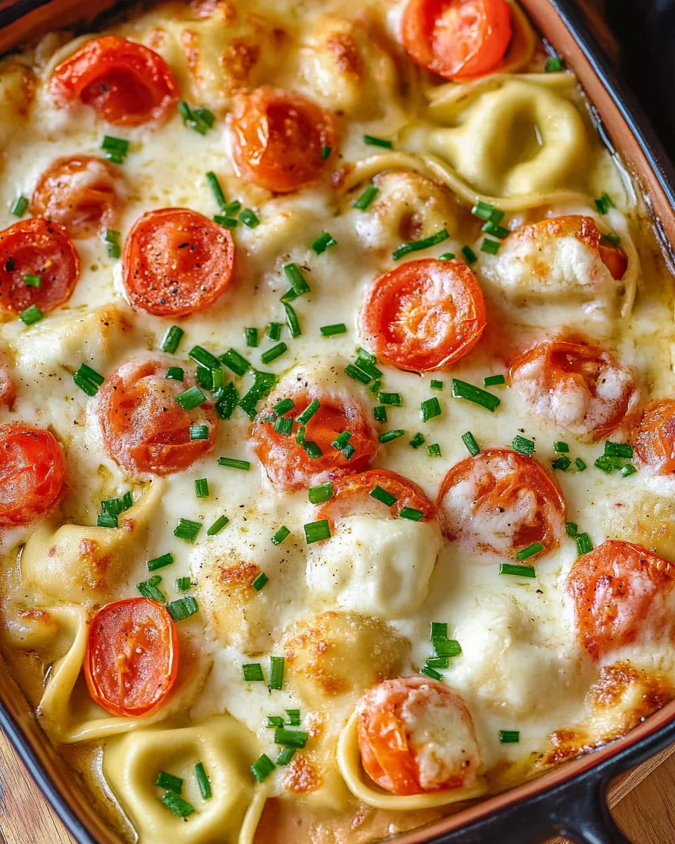 Tortellini-Auflauf mit Tomaten & Mozzarella