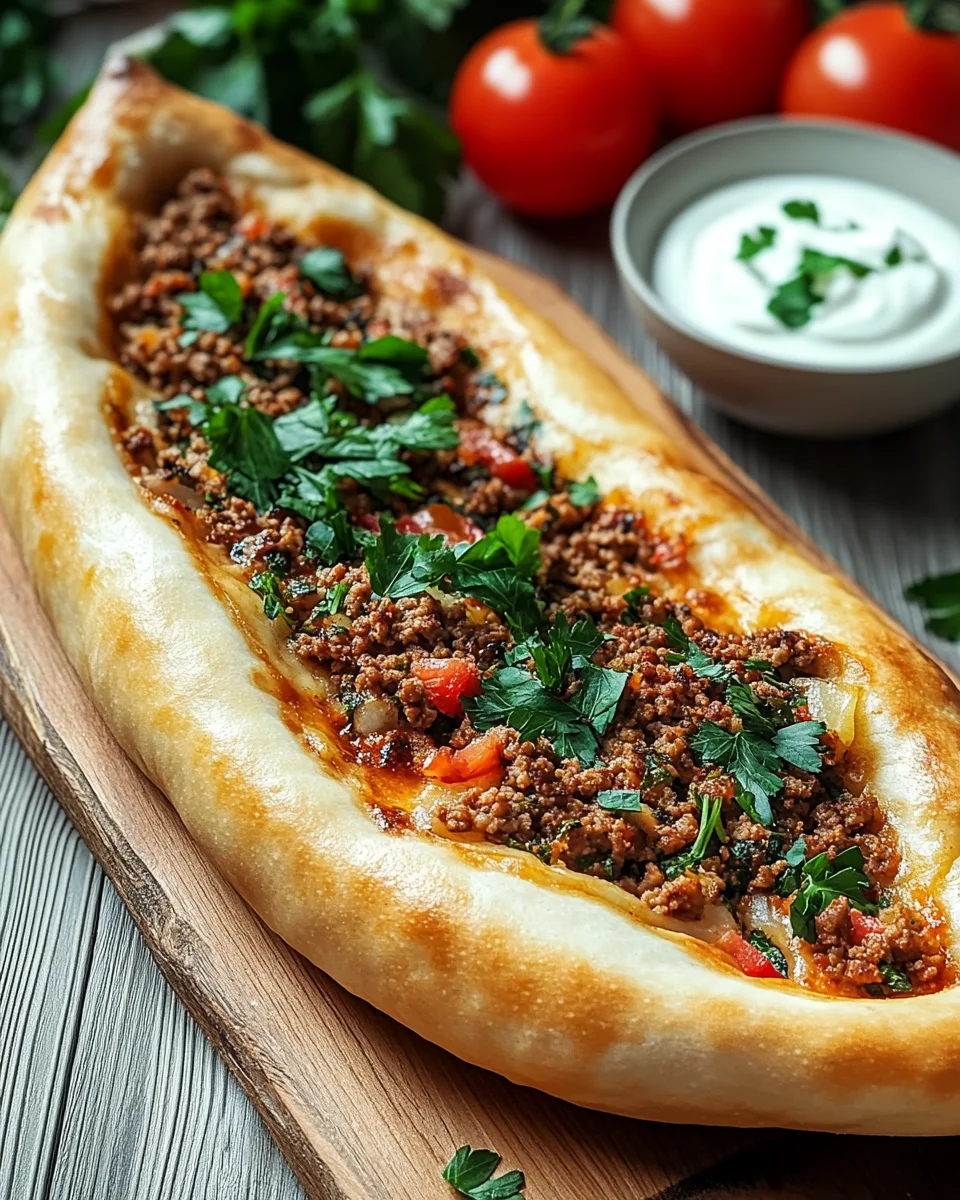 Türkische Pide mit Hackfleisch 27 Türkische