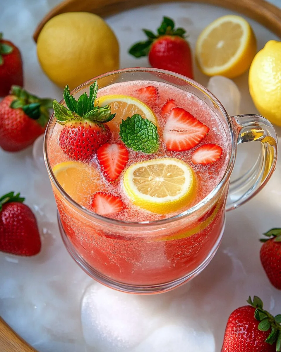 Erdbeer-Zitronen-Limonade selber machen ohne Zucker