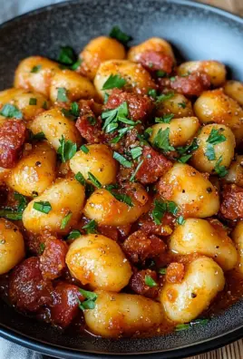 Gnocchi mit Chorizo und cremiger Harissa-Sauce 22 Gnocchi mit Chorizo und cremiger Harissa-Sauce
