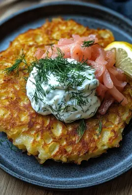 Großer Rösti mit Frischkäse und Lachs