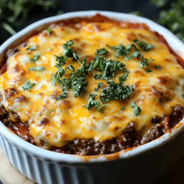 Low Carb Cheeseburger-Auflauf