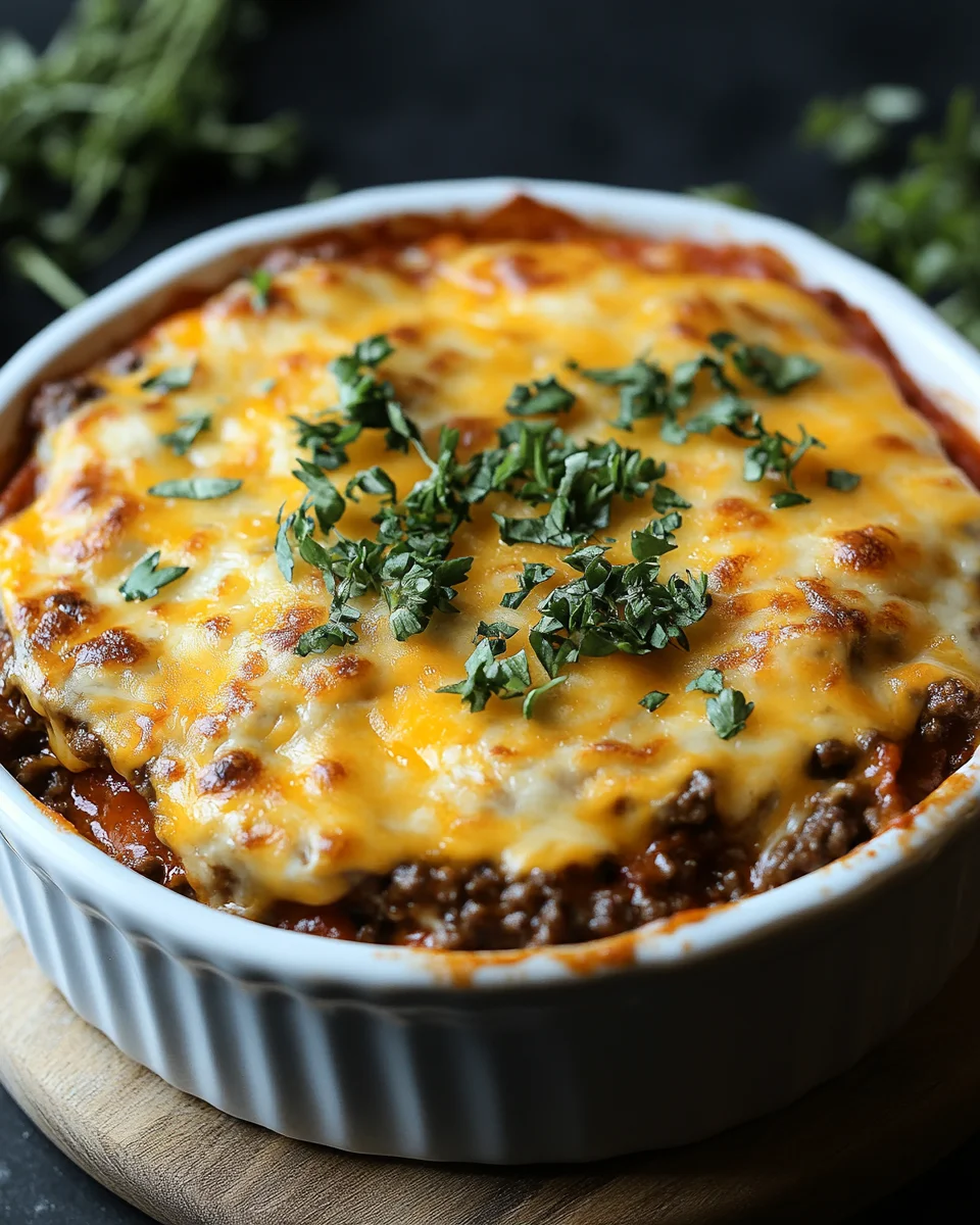 Low Carb Cheeseburger-Auflauf