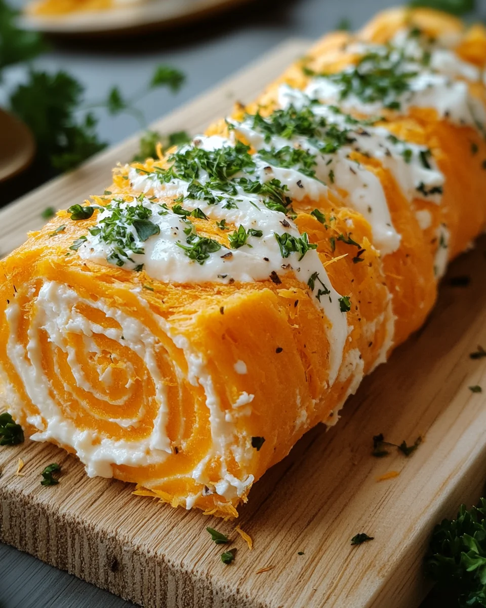 Möhrenrolle mit Frischkäse