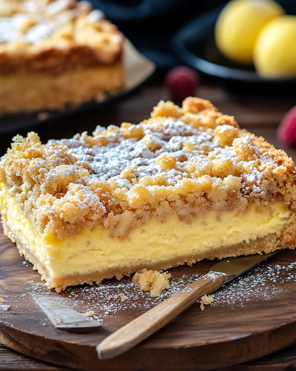 Streuselkuchen mit Pudding vom Blech