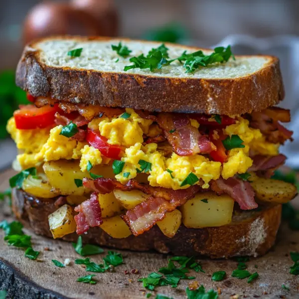 Bauernfrühstücks-Sandwich