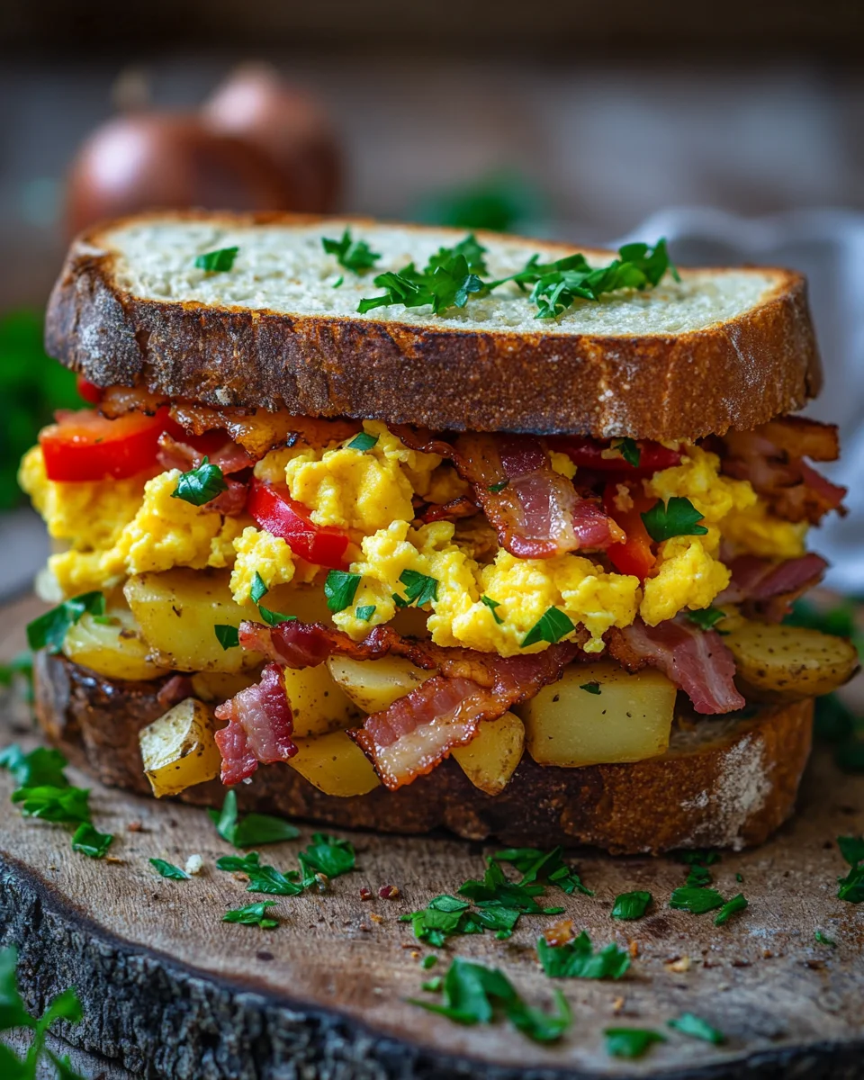 Bauernfrühstücks-Sandwich