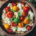 Burrata Pasta mit Tomaten aus dem Ofen