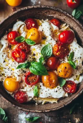Burrata Pasta mit Tomaten aus dem Ofen