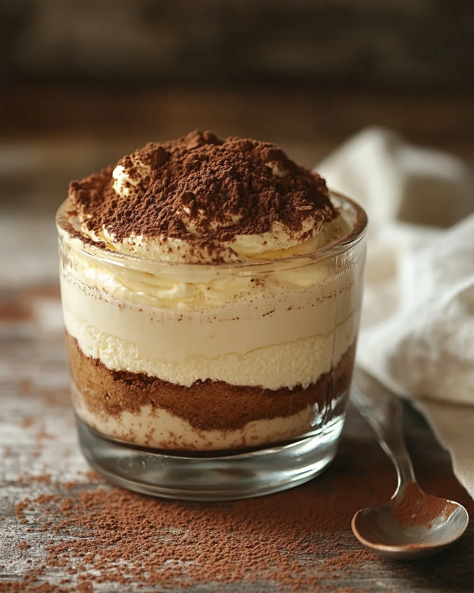 Capuccino-Creme, die wie Tiramisu schmeckt