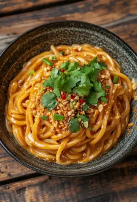Chinesische Nudeln mit Erdnusssauce