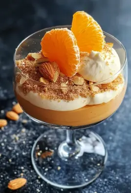 Eierlikör-Mousse mit Spekulatius-Creme und Mandarinen
