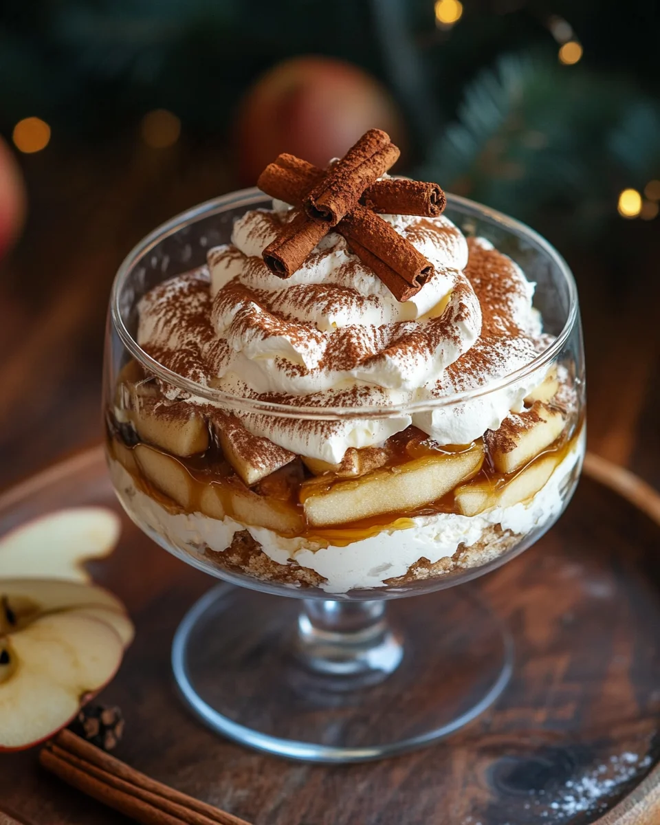 Fruchtiger Apfel Tiramisu ohne Ei - gelingsicheres und einfaches Rezept