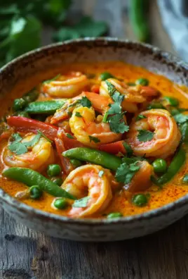 Garnelencurry mit Zuckerschoten