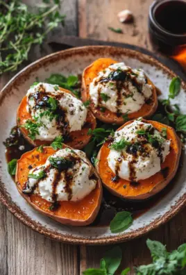 Gefüllte Süßkartoffeln mit Burrata