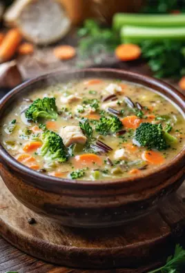 Hähnchen Brokkoli Wildreis Suppe