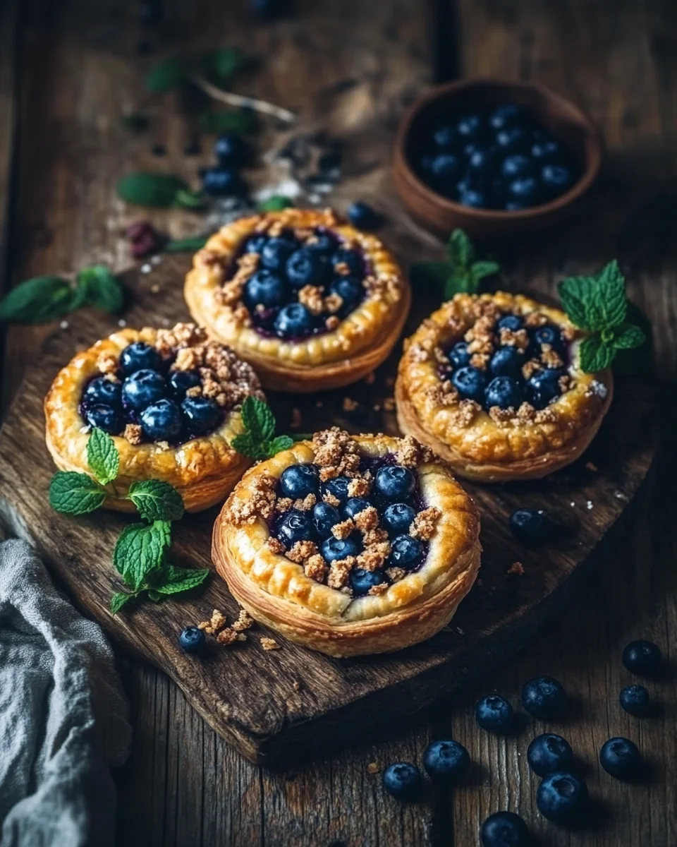 Kartoffelhörnchen mit Blaubeeren & Streuseln