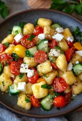 Knuspriger Gnocchi-Salat mit Joghurt-Dressing