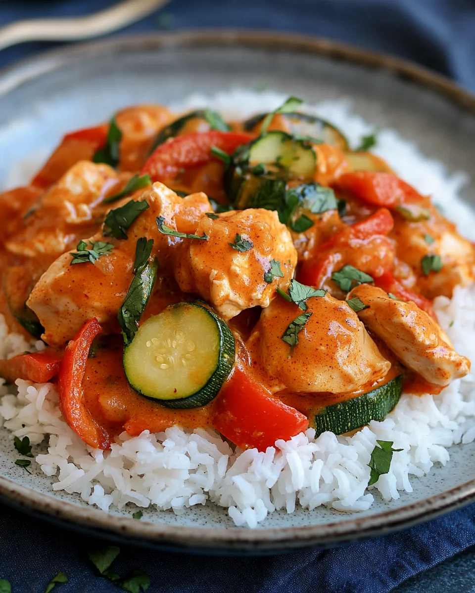 Paprika-Zucchini-Rahm-H&auml;hnchen