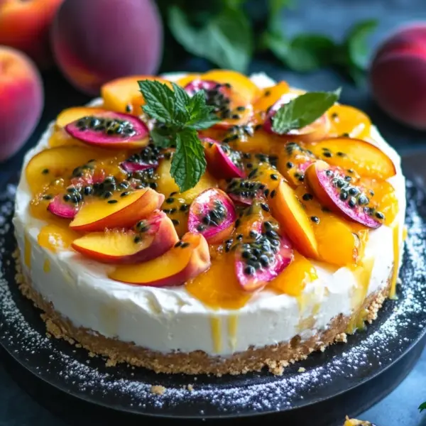Pfirsich Maracuja Torte ohne Backen
