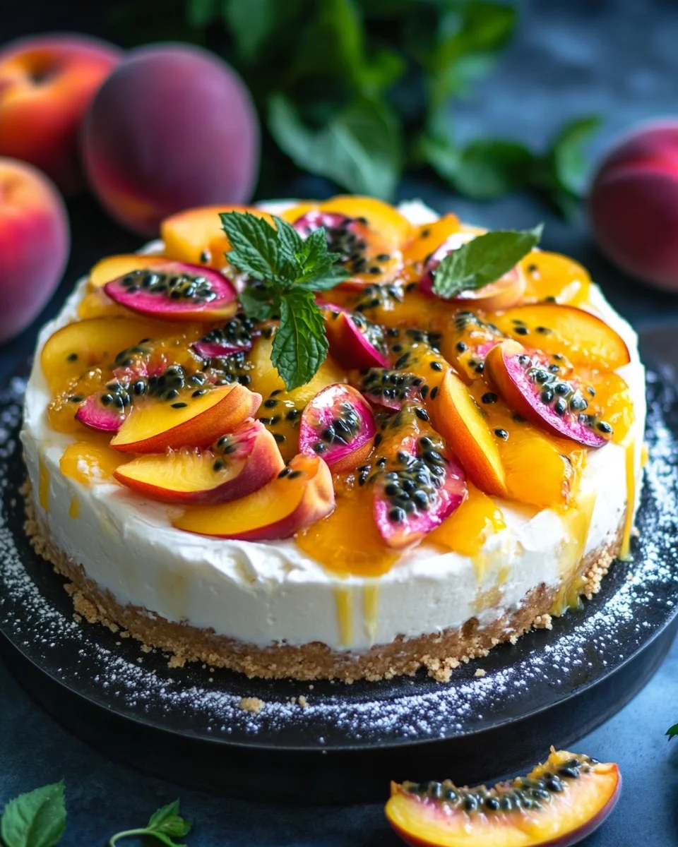 Pfirsich Maracuja Torte ohne Backen